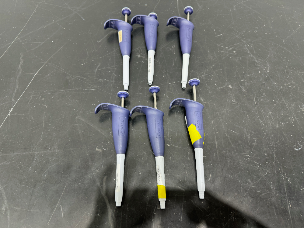 Image of Rainin Pos D Single Channel Pipettes - Quantity 6